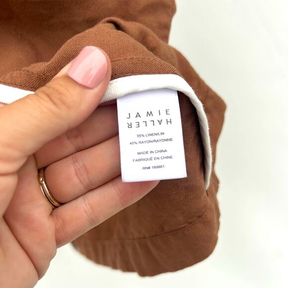 Jamie Haller The Linen Baggy Trench Coat Camel Oversized Small Petite Tan - Picture 12 of 13